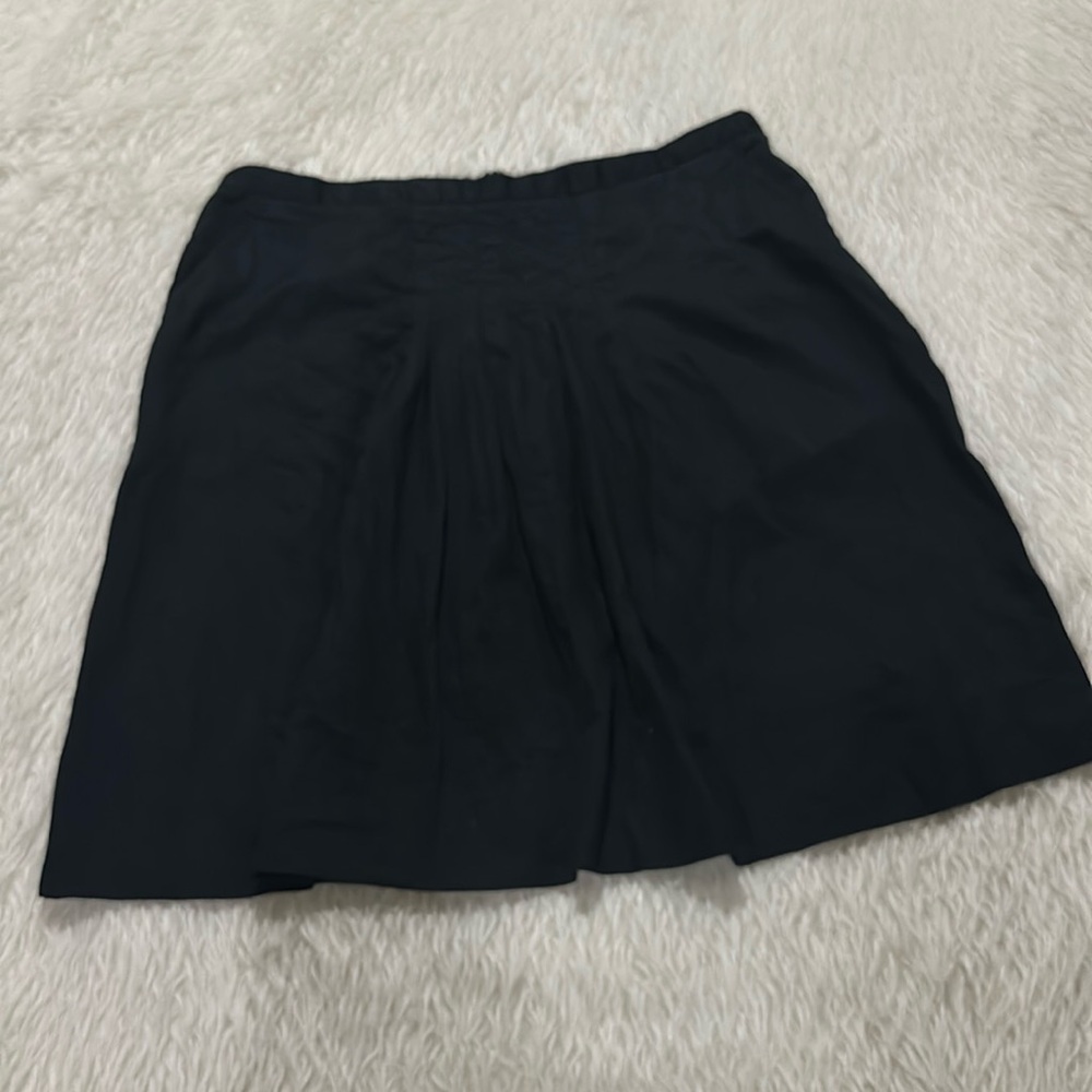 New York and co black pleated cotton skirt size 16